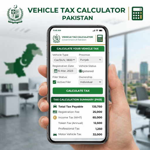 Vehicle Tax Calculator Pakistan